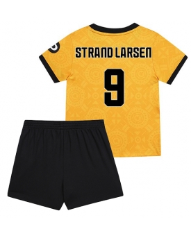 Billige Fotballdrakt Wolves Jorgen Strand Larsen #9 Replika Hjemmedraktsett Barn 2025-26 Kortermet (med bukser)